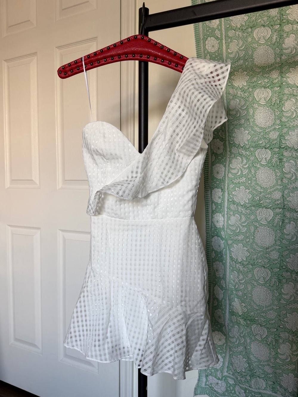 Amanda Uprichard White Bridal One Shoulder Dress Xs